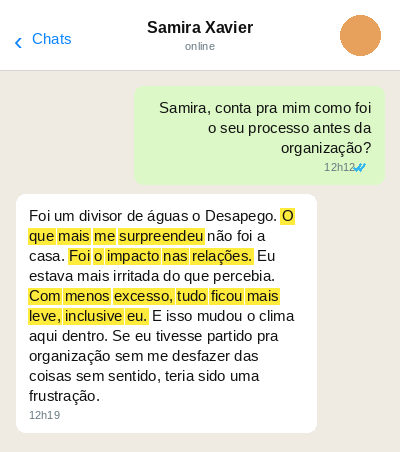 Depoimento de cliente